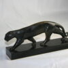 sculpture bronze panthère noire Leduc Arthur